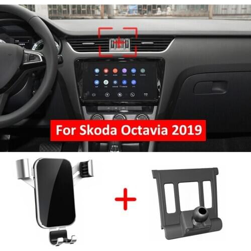 Best Car Air Vent Mount Phone Holder Mobile Phone Stable Cradle Smart Phone Stand For Skoda Octavia Mk3 2019 Auto Accessories