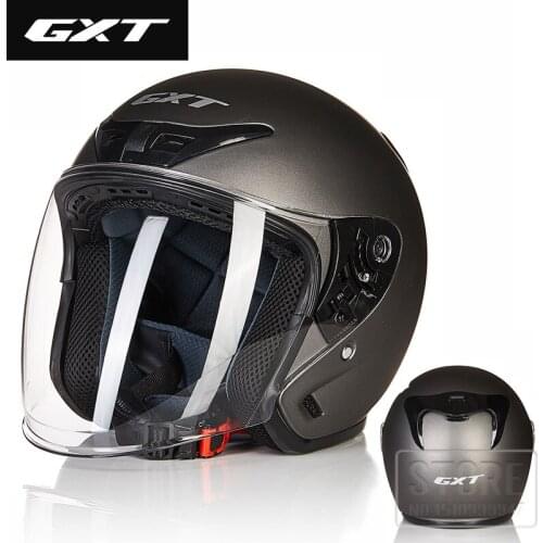 NEW Motorcycle 3/4 Helmets Four Seasons Universal Summer Single Lens Scooter Electromobile ABS Adult Helmets Sasco Casque GXT