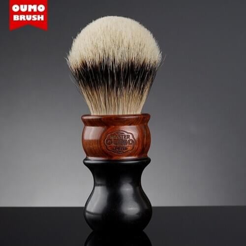 OUMO BRUSH- mixed wood venus shaving brush with SILK/Manchuria/ACE/WT shaving brush knot