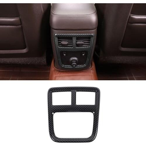 Rear Seat Air Vent Outlet Panel Decorative Cover Trim Decal for Dodge Charger& 300C 2011+ Car Accessories ABS Carbon Fiber
