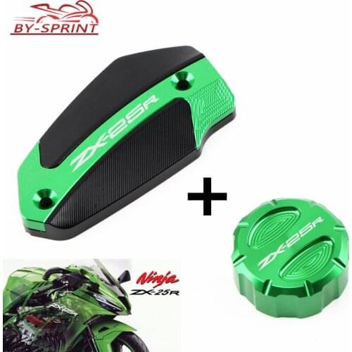 Motorcycle Front & Rear Brake Fluid Cylinder Master Reservoir Cover Cap Accessories For Kawasaki ZX-25R NINJA ZX25R 2020 2021