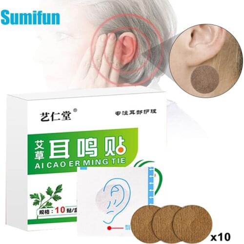 10Pcs/Box Tinnitus Treatment Patch Restore Hearing Herbal Sticker Relieve Otitis Media Earache Hearing Loss Medical Plaster
