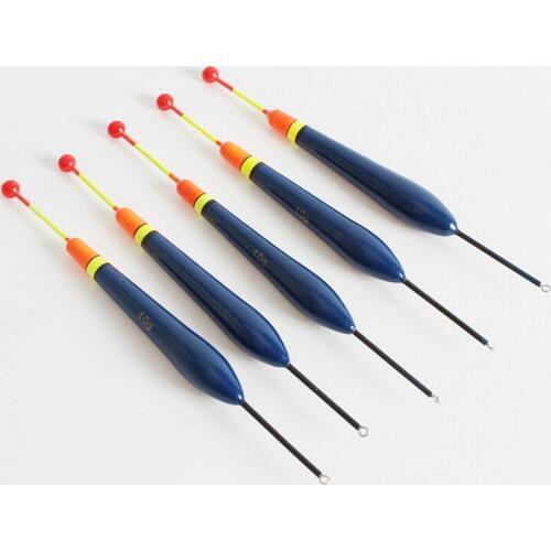 1/10 Piece Ocean Fishing Float Fish Bobbers Paulownia Rock Wood Colorful Long Tail Fishing Buoy Tackle Tools Vertical Float Hot