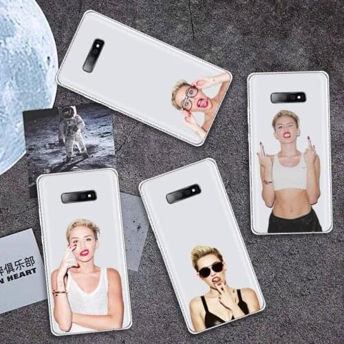 Miley Cyrus singer Phone Case Transparent For Samsung Galaxy A 71 21s S note 8 9 10 plus 20 ultra custom protective shell