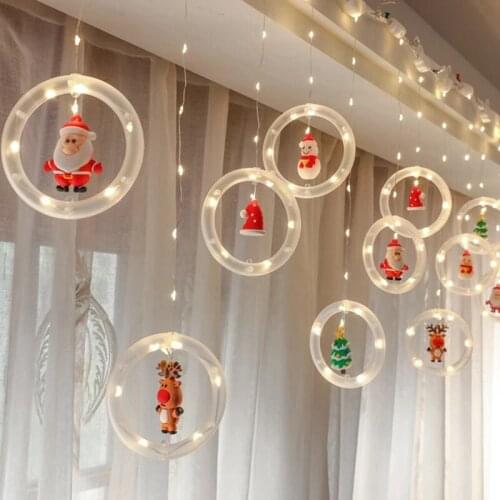 Christmas Ball Lights LED Lantern String Christmas Balls Creative Cartoon Christmas Tree Pendant Decoration Ornaments