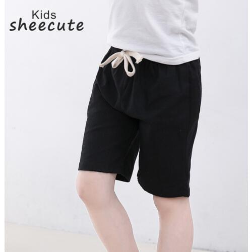 SheeCute Girls Boys Candy Color Casual Cotton Beach Shorts 3-11Y SC1104