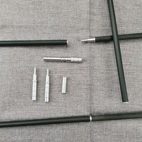 Archery ID 6.2 mm OD 7.6 mm Aluminum Arrow Insert Arrow Connecter for Take-down Arrow Shaft