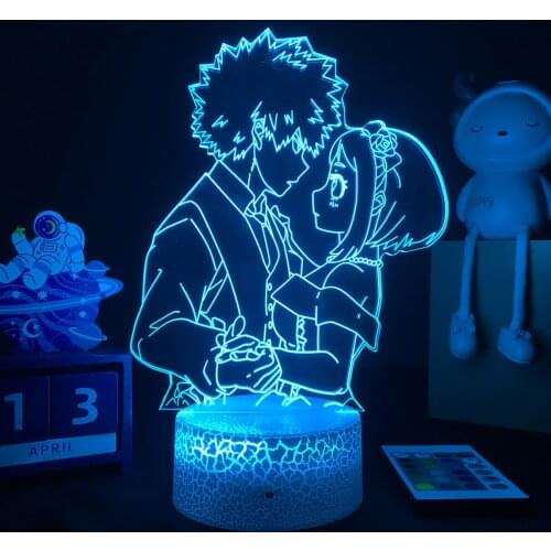 Anime My Hero Academia 3d Led Night Light for Bedroom Decor Birthday Gift Manga Gadget My Hero Academia Katsuki Bakugo Light