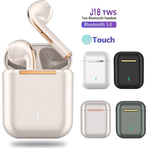 J18 TWS True Wireless Bluetooth Headphones With Microphone Earphones Gaming Headset Sport Earbuds For Android iOS Smartphones