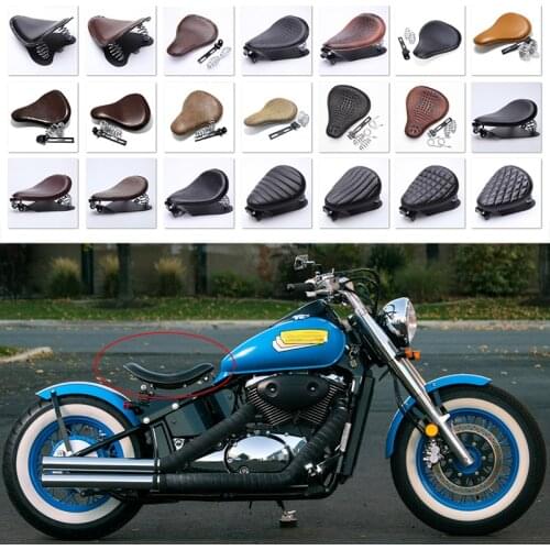 Universal Moto Bobber Motorcycle Solo Seat Chopper Saddle Vintage Cushion Parts For Harley Davidson Iron 883 Sportster Softail