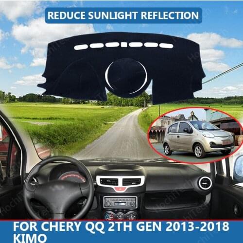 Car Inner Dashboard Cover Capet Cape for Chery QQ 2th Gen 2013-2018 Kimo Dashmat Sunshade Pad Cover Dash Mat