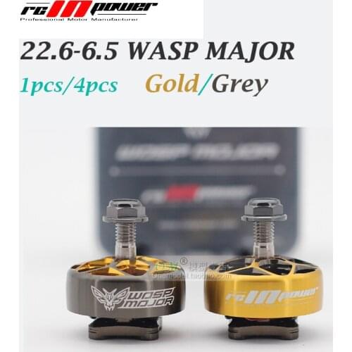1/4pcs RCINPOWER WASP MAJOR 1860KV 2420KV 6S Brushless Motor 22.6mm Doameter 6.5mm 22.6-6.5 Length for RC FPV Racing Drones
