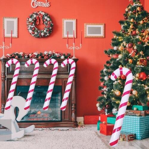 1pcs Christmas Inflatable Candy Canes Christmas Decoration Candy Cane Balloons For Party Home Merry Christmas Tree Decoration