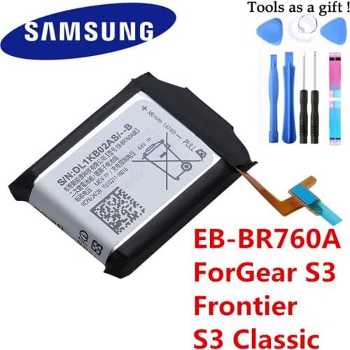 100% Original eb br760 Battery EB-BR760ABE For Samsung Gear S3 Frontier Classic EB-BR760A SM-R760 SM-R770 SM-R765 380mAh+Tools