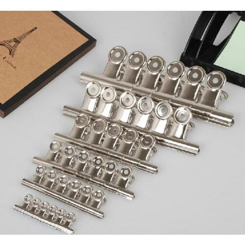 1000 PCS 22/31/38/50/75mm Round Metal Grip Clips Rose Gold Bulldog Clip Stainless Steel Ticket Paper Clip For Tags Bags Office