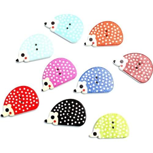 50Pcs 25x16mm Wooden Mouse Sewing Buttons For Clothing Flatback Cabochon Scrapbooking Crafts Bouton Decoration Diy Accessories