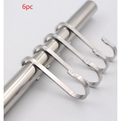 6pcs/lot Hanging Stainless Steel Clothes Hooks S Shaped Kitchen Organizing Rack high quality