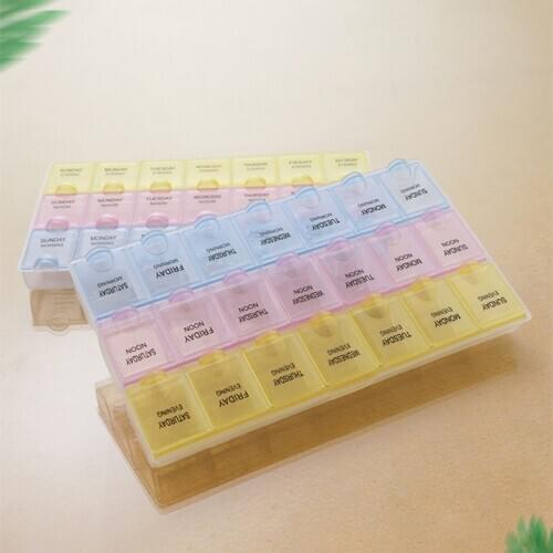 7/21 Grids Pill Case 7 Days Weekly Medicine Tablet Dispenser Organizer Pill Box Splitters Pill Storage Organizer Container