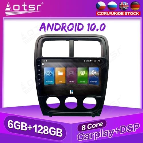 For Dodge caliber 2010 - 2016 Android 10 Car Multimedia Player PX6 Auto GPS Navigation Stereo Radio Headunit DSP Carplay 4G SIM
