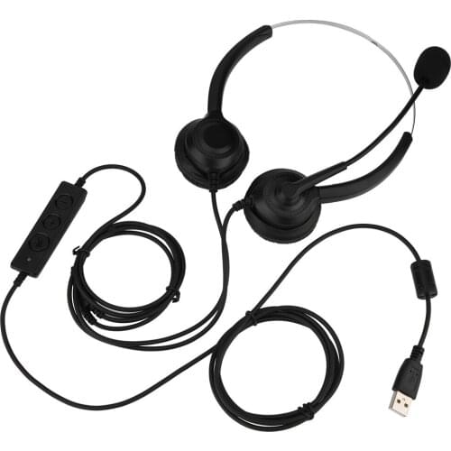 Mute Function Call Center USB Headset Noise Cancelling USB Call Center Headset With Microphone Stereo Headset