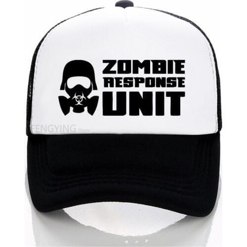 Cartoon ZOMBIE Response Unit Team baseball cap hip-hop trucker cap Unisex Casual sports mesh hat