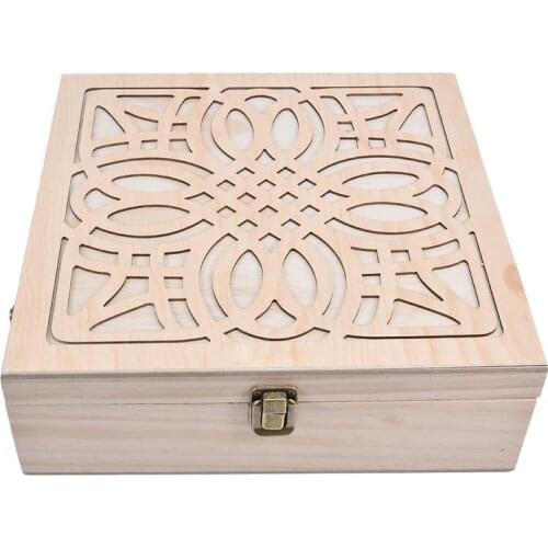 62 Slot Wooden Essential Oil Storage Box Solid Wood Case Holder Large Capacity Aromatherapy Essential Oil Bottle Organizer