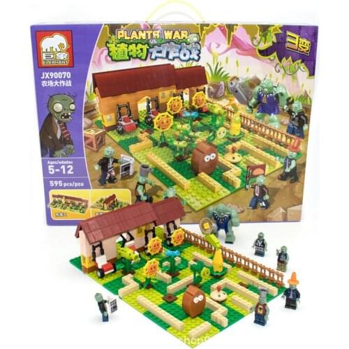 Genuine Kids Plantes Zombi Building Blocks Assembled Educational Toys Children Birthday Gift Girls Boy