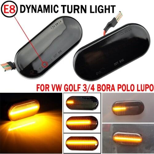 Dynamic Led Side Marker Turn Signal Light Sequential Blinker Lamp For Volkswagen VW Golf 3 4 Passat Polo For SEAT Skoda Ford
