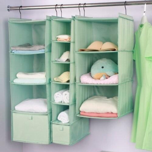 Home Hanging Clothes Storage bag Durable organizing Shelves Eco- Friendly Closet Cubby Sorting Pouches Cabinet Container