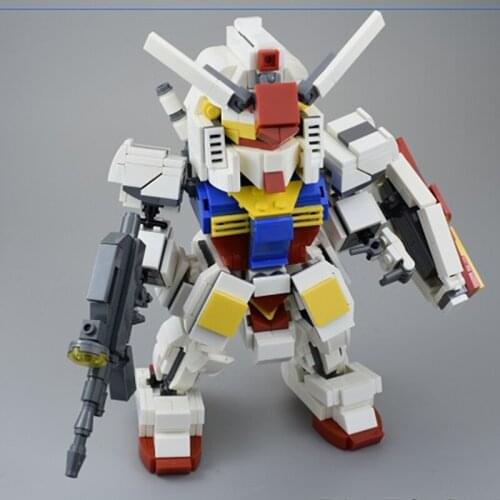 Anime Figure Building Blocks Toys For Children 20cm GUNDAM Action Figure Model Assembling Bricks Cartoon Robots Warrior Doll
