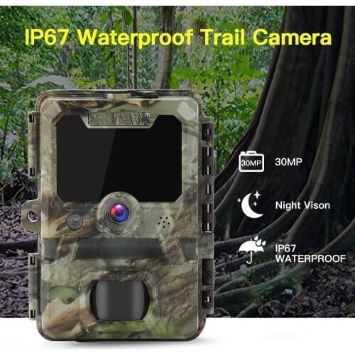 Boblov 1080P 30MP Hunting Camera Trail Camera Motion Detection Infrared Camera Wildlife Surveillance Camera Photo Traps