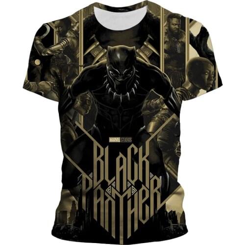Marvel The Avengers Black Panther T shirt Men Women Children 3D Printed T-shirt Boy Girl Kids Fashion Superhero Cool Tops Tee