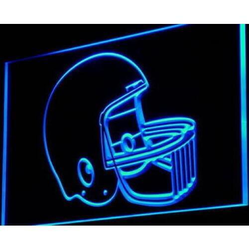 I902 Helmet Football Bar Pub Club Beer Light Signs On/Off Switch 20+ Colors 5 Sizes