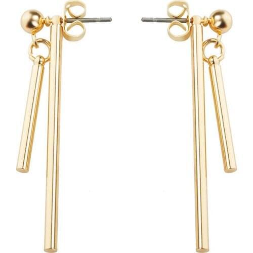 ISINYEE Fashion Punk Geometric Asymmetrical Dangle Earrings For Women Gold Silver Long Earring Jewelry