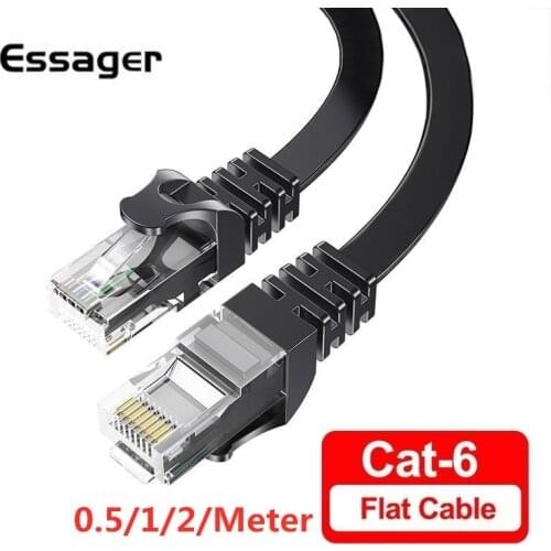 Essager Ethernet Cable Cat6 Lan Cable 0.5/1/2/Meter UTP Cat6 RJ45 Network Cable Patch Cord for Laptop Router RJ45 Network Cable