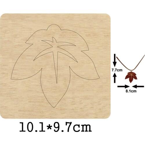 Maple Leaf Drop Dangler 2020 Cutting Mold Wood Dies Blade Rule Cutter For DIY Leather Cloth Paper Crafts 2 in 1 Earring Pendant