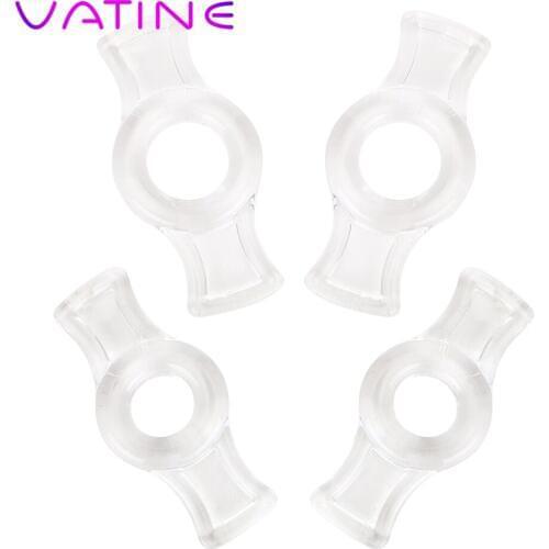 VATINE 4pcs/set Penis Ring Penis Enlargerment Erotic Sex Toys for Men Delay Ejaculation TPE Cock Rings Adult Product
