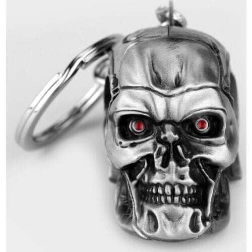 Halloween euramerican style originality diamond-encrusted skull head metal key chain fashion bags hang act the role of car acces