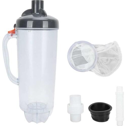 In Line Pool Leaf Canister with Filter Basket Tube Swimming Pool Cleaner Tool Accessory