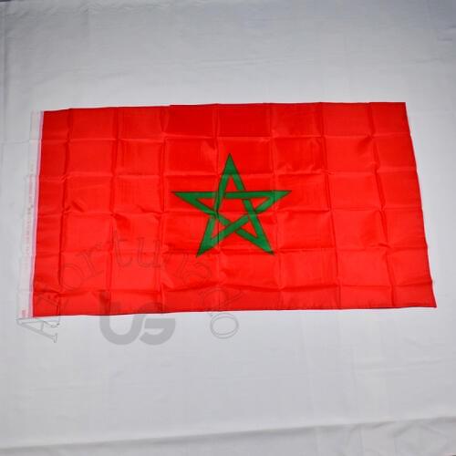 Morocco 90*150cm Moroccan flag Banner 3x5 Foot Hanging National flag Home Decoration