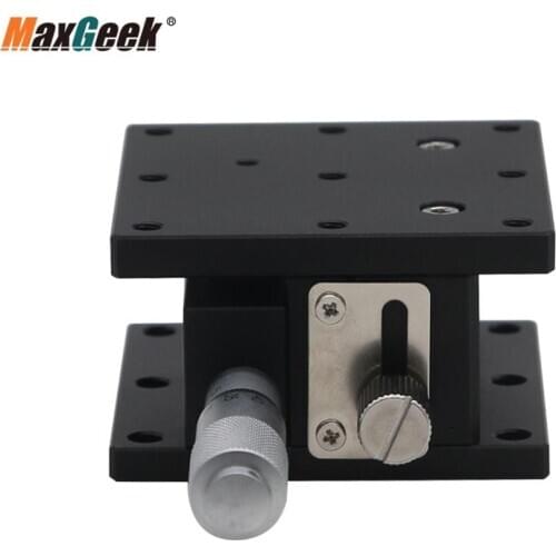 Maxgeek 60*60mm Z Axis Manual Displacement Platform Linear Stage Adjustable Sliding Table LZ60