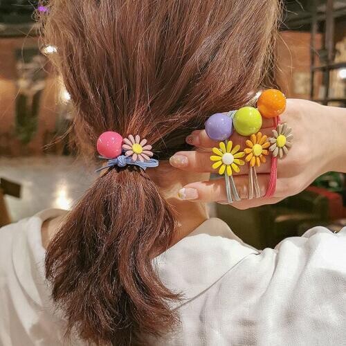 Fashion Brand Floral Elastic Hair Bands For Women Cute Girls Head Wear Trendy Party Hair Accessories Classic Round Head Bands