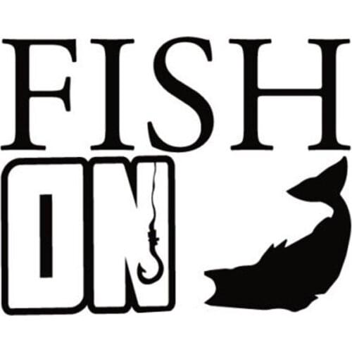 Fish on Motorcycle Decal Car-Styling Vinyl Car Sticker 12cm*10cm