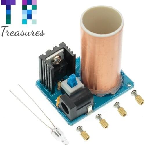 New BD243 Mini Tesla Coil Kit Magic Props DIY Parts Empty Lights Technology Diy Electronics BD243C