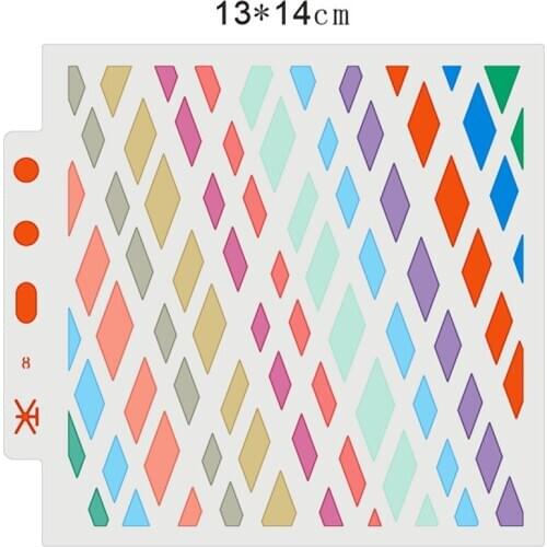 Wholesale grid plastic mold shield DIY cake scrapbook stencils hollow Embellishments printing lace ruler Valentines Day