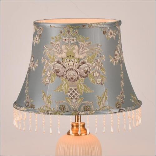 E27 Art Deco Lamp shade for table lamp Floor lamp shade fabric blue printed lampshades modern style lamp cover