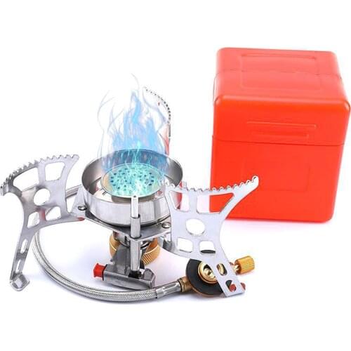 Portable Gas Stove Split Gas Furnace Outdoor Camping Stove Piezo Lgnition Stove Manual Ignition Stove for Camping Hiking Picnic
