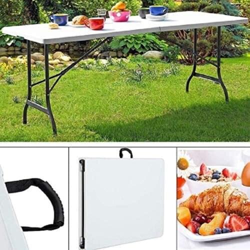 Camping Portable Foldable White Table for Outdoor Garden Table Picnic Barbecue Tours Tableware Spade Table Computer Bed Desk