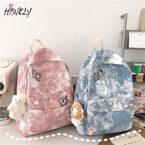 Harajuku Cute Multifunctional Backpack Teenage Girl Portable Travel Bag Female Small Schoolbag Badge Women Backpacks BG1376