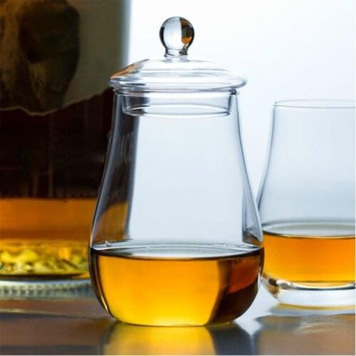 High-quality Quality 100-200ml Whisky Tasting Wine Glass Exquisite with Lid Vodka Cup Family Bar Drinking Utensils Spirit Glass